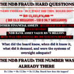 The NDB Fraud: Hard Questions