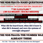 The NDB Fraud: Hard Questions