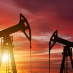 Oil prices surge while stocks experience a mixed close amid turbulent trading conditions.