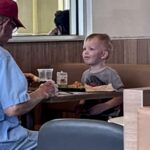 VIDEO: Heartwarming Breakfast Moment as Toddler Bonds with Veteran, Evoking Strong Emotions