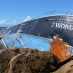 Damaged vessels release styrofoam and pollutants into the Great Barrier Reef for an extended period.