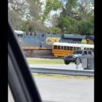 VIDEO: Train grazes Florida school bus carrying 29 students