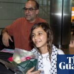 Palestinian girl who suffered an arm amputation from Israeli airstrike in Gaza arrives in the UK for treatment.