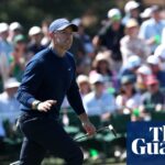 Rory McIlroy surges to share of Masters lead as he embarks on his title defense with a thrilling performance.