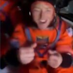 EXCLUSIVE FOOTAGE: Helmet-mounted camera documents the retrieval of Artemis II astronauts from the Orion spacecraft